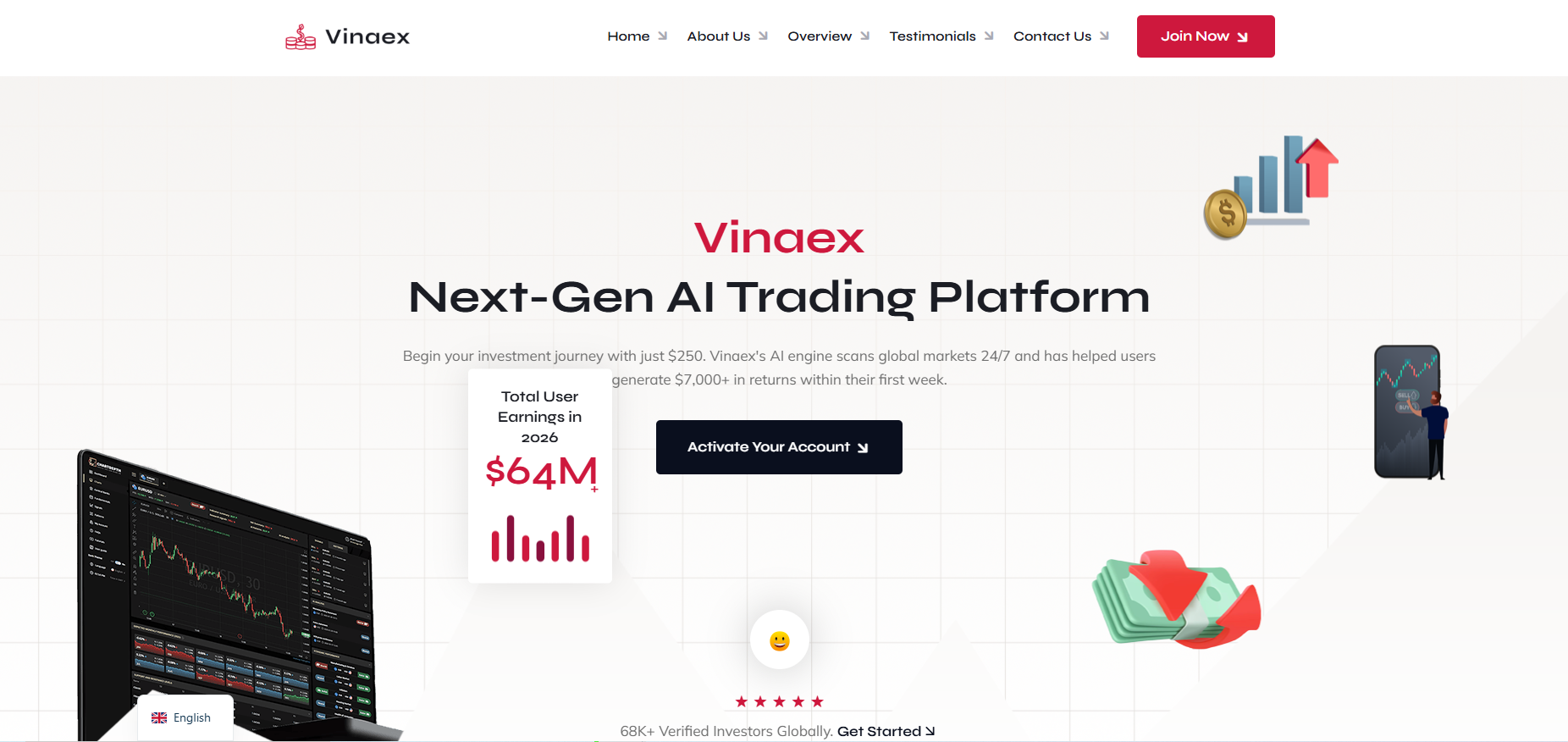 Vinaex automated investment platform for beginners and experienced investors